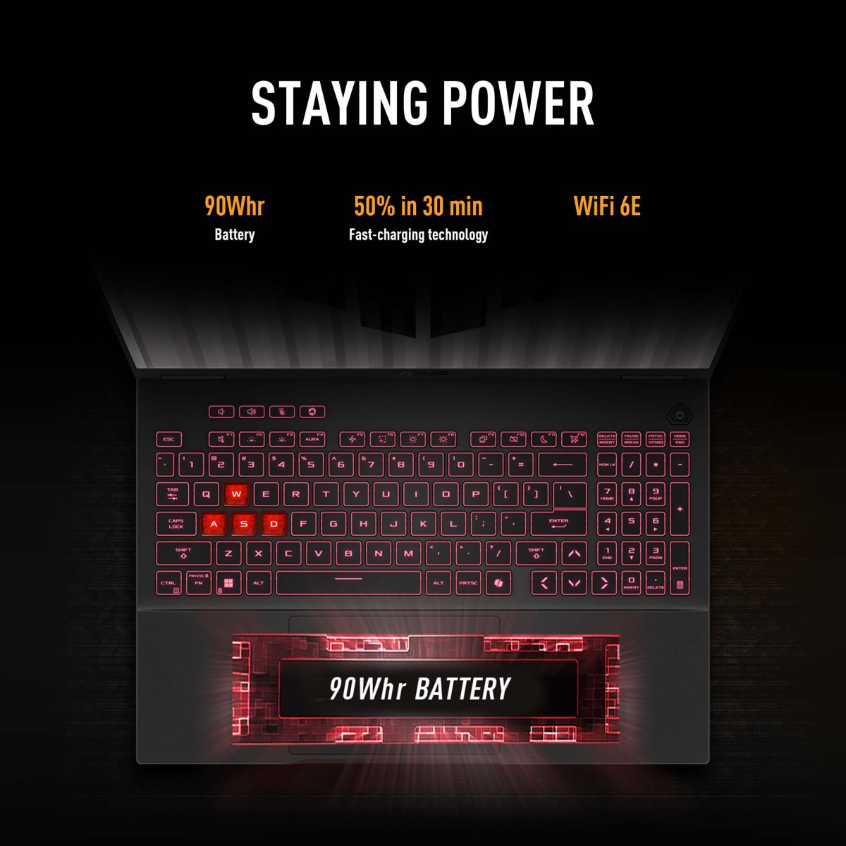 ASUS TUF Gaming A16 FA608UH-RV027W AMD Ryzen™ 7 260 Laptop 40.6 cm (16") Full HD+ 16 GB DDR5-SDRAM 1 TB SSD NVIDIA® GeForce RTX™ 5050 Wi-Fi 6E (802.11ax) Windows 11 Home Grey - Image 21