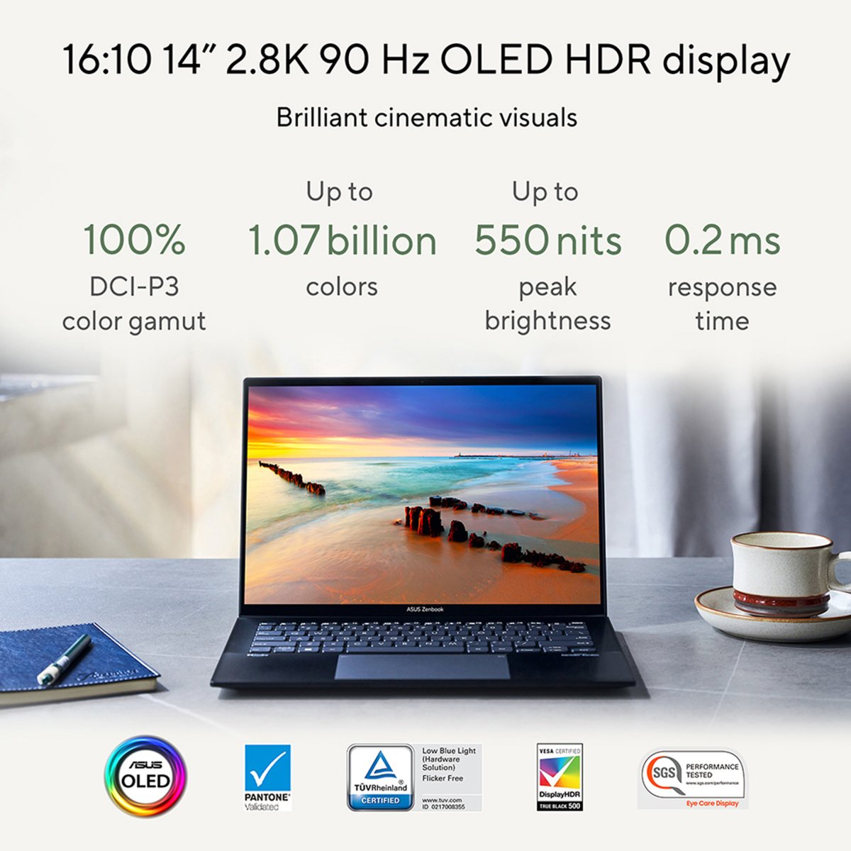 ASUS Zenbook 14 OLED UX3402VA-KN113W Intel® Core™ i5 i5-1340P Laptop 35.6 cm (14") Touchscreen 2.8K 16 GB LPDDR5-SDRAM 512 GB SSD Wi-Fi 6E (802.11ax) Windows 11 Home Blue - Image 10