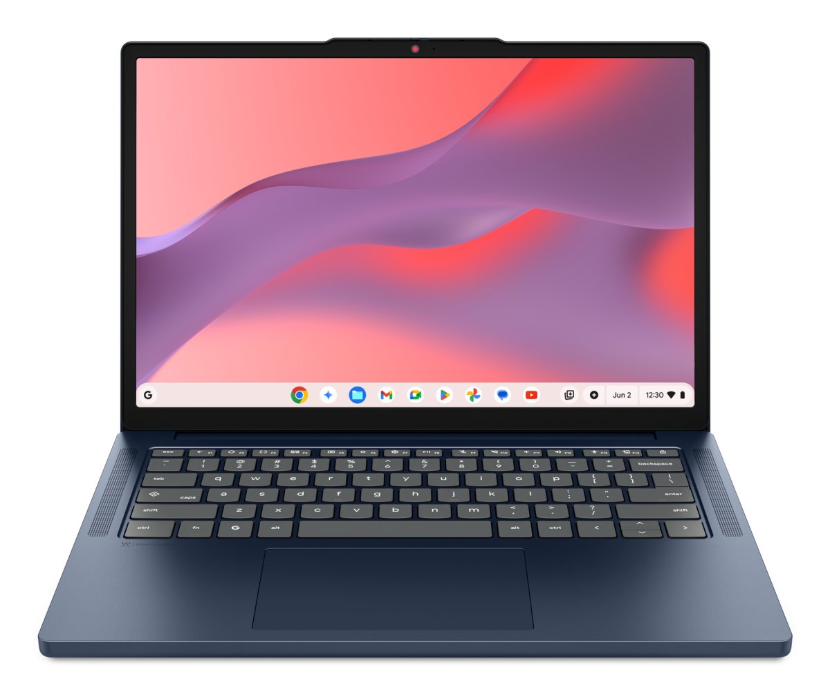 Lenovo Chrome 14M8911 MediaTek Kompanio 540 Chromebook 35.6 cm (14") Touchscreen WUXGA 4 GB LPDDR5x-SDRAM 64 GB UFS Wi-Fi 7 (802.11be) ChromeOS English Blue