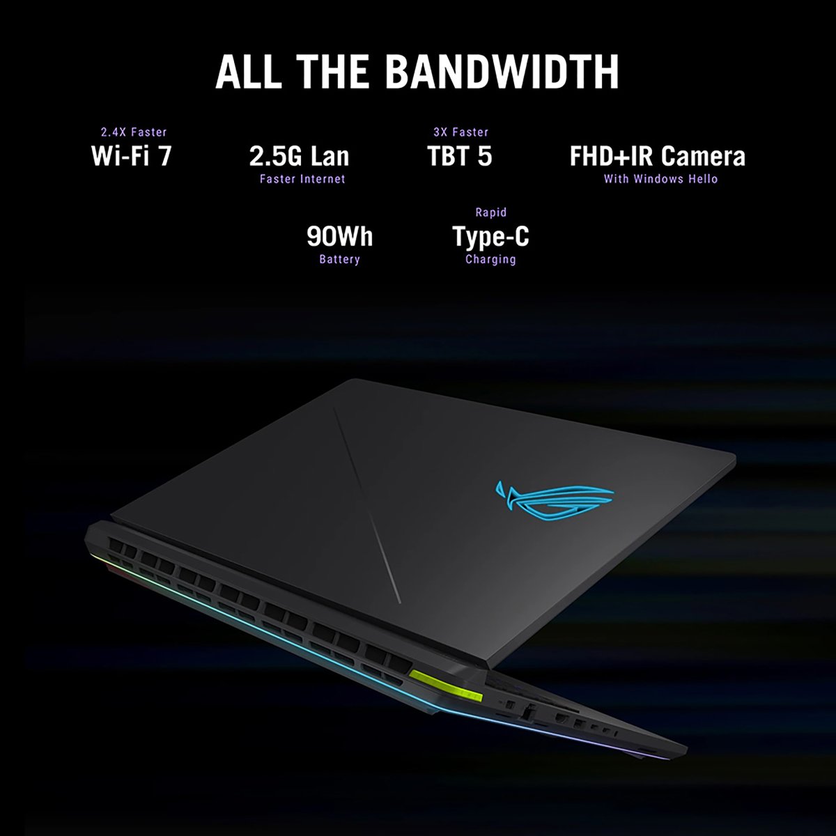 ASUS ROG Strix G16 G615LR-S5191W Intel Core Ultra 9 275HX Laptop 40.6 cm (16") 2.5K 32 GB DDR5-SDRAM 2 TB SSD NVIDIA GeForce RTX 5070 Ti Wi-Fi 7 (802.11be) Windows 11 Home Grey - Image 15