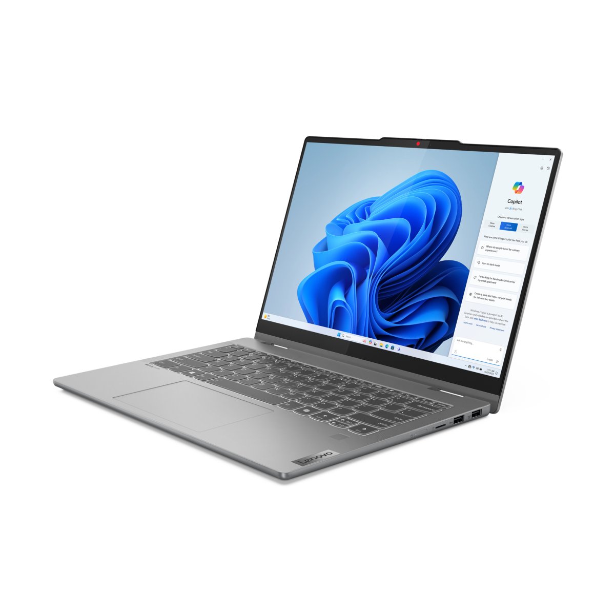 Lenovo IdeaPad 5 2-in-1 14IRH9 Intel® Core™ i7 i7-13620H Hybrid (2-in-1) 35.6 cm (14") Touchscreen WUXGA 16 GB LPDDR5x-SDRAM 1 TB SSD Wi-Fi 6 (802.11ax) Windows 11 Home UK English Grey - Image 5
