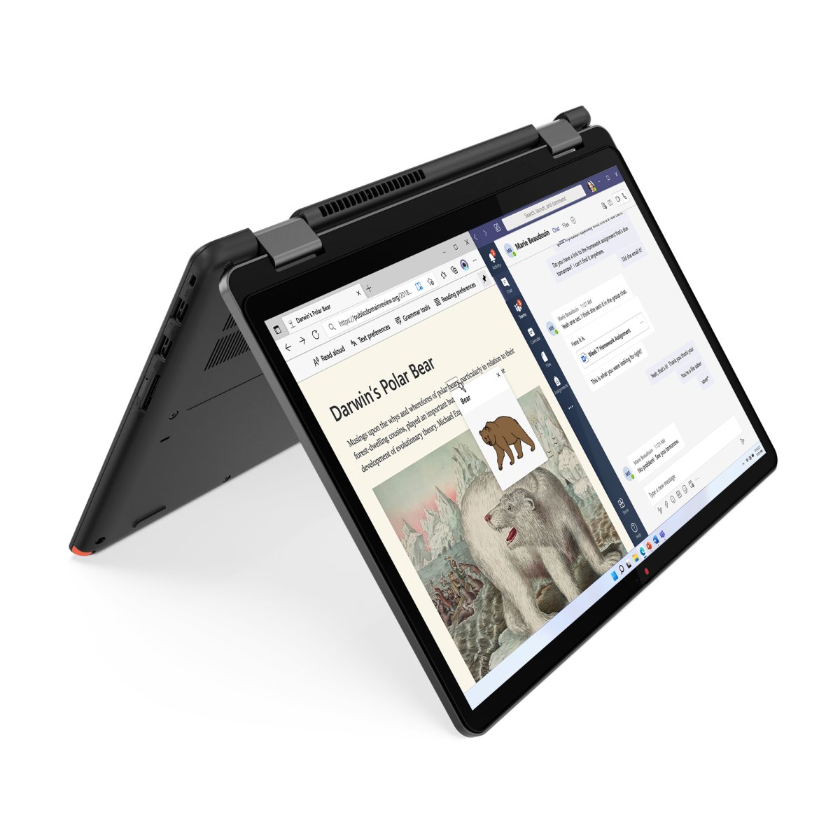 Lenovo Yoga 13w AMD Ryzen™ 5 5625U Hybrid (2-in-1) 33.8 cm (13.3") Touchscreen WUXGA 8 GB DDR4-SDRAM 256 GB SSD Wi-Fi 6 (802.11ax) Windows 11 Pro UK International Black - Image 10