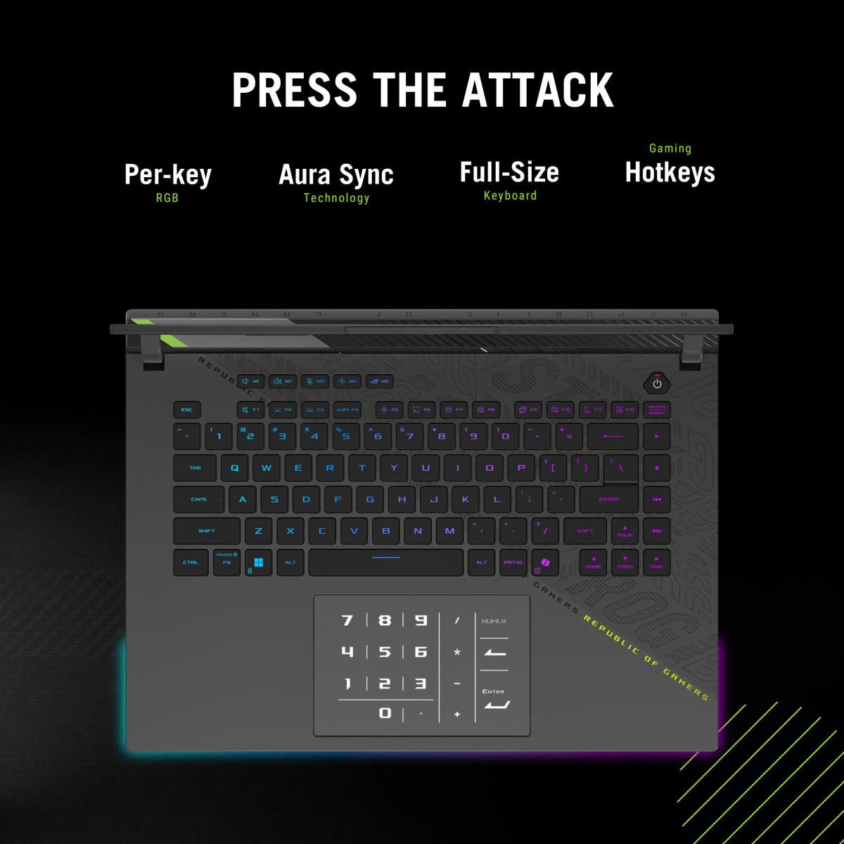 ASUS ROG Strix G16 G614PR-RV003W Copilot+ PC AMD Ryzen™ 9 7940HX Laptop 40.6 cm (16") WUXGA 32 GB DDR5-SDRAM 1 TB SSD NVIDIA GeForce RTX 5070 Ti Wi-Fi 6E (802.11ax) Windows 11 Home Belgian Black, Grey - Image 17