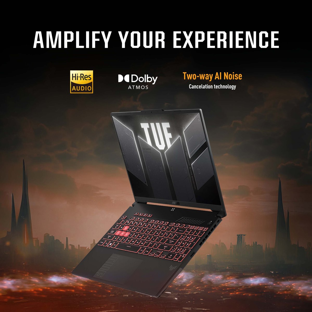 ASUS TUF Gaming A16 FA607NU-RL051W AMD Ryzen™ 5 7535HS Laptop 40.6 cm (16") WUXGA 16 GB DDR5-SDRAM 512 GB SSD NVIDIA GeForce RTX 4050 Wi-Fi 6 (802.11ax) Windows 11 Home Black, Grey - Image 2
