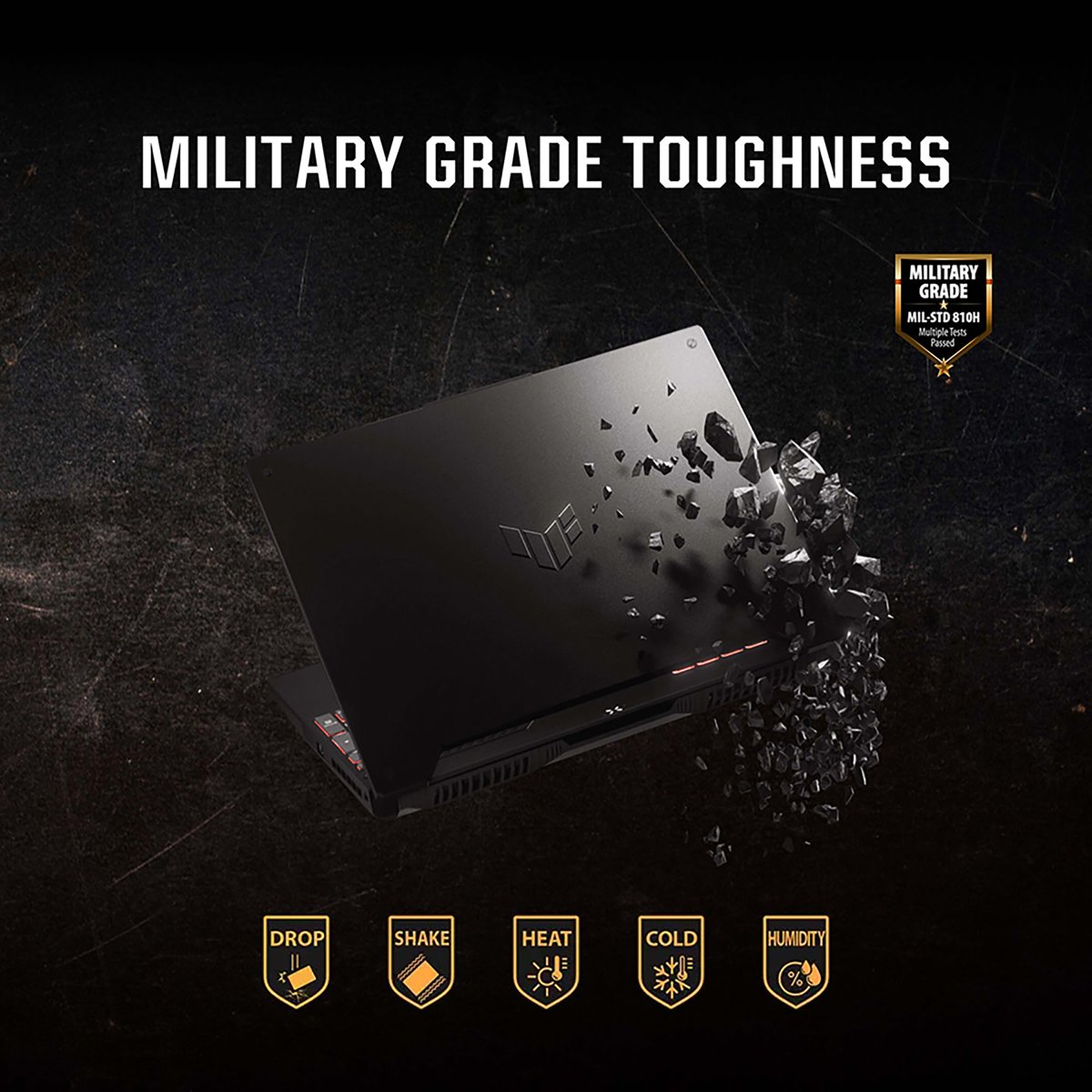 ASUS TUF Gaming A15 FA507NU-LP101W AMD Ryzen™ 5 7535HS Laptop 39.6 cm (15.6") Full HD 16 GB DDR5-SDRAM 512 GB SSD NVIDIA GeForce RTX 4050 Wi-Fi 6 (802.11ax) Windows 11 Home Grey - Image 9