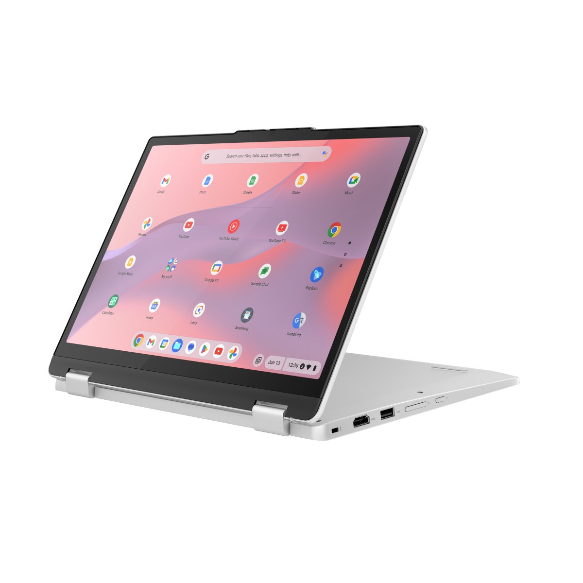Lenovo IdeaPad Flex 3 Chrome 12IAN8 Intel® N N100 Chromebook 31 cm (12.2") Touchscreen WUXGA 8 GB LPDDR5-SDRAM 128 GB eMMC Wi-Fi 6E (802.11ax) ChromeOS UK English Grey - Image 3