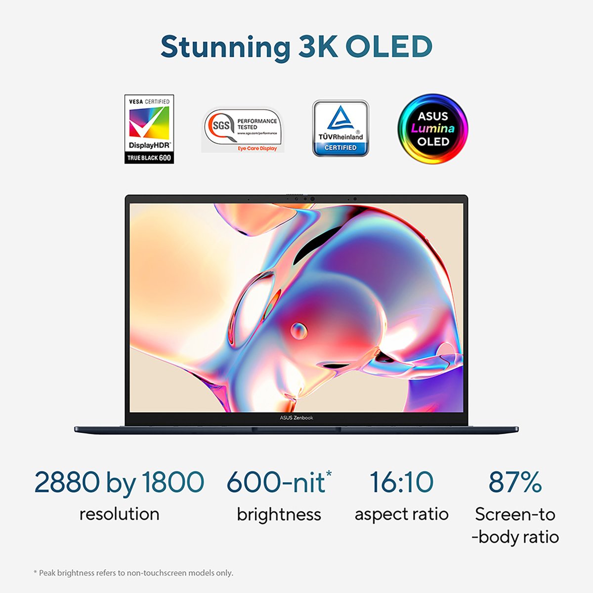 ASUS Zenbook 14 OLED UX3405MA-PZ075W Intel Core Ultra 5 125H Laptop 35.6 cm (14") Touchscreen 3K 16 GB LPDDR5x-SDRAM 512 GB SSD Wi-Fi 6E (802.11ax) Windows 11 Home Blue - Image 7