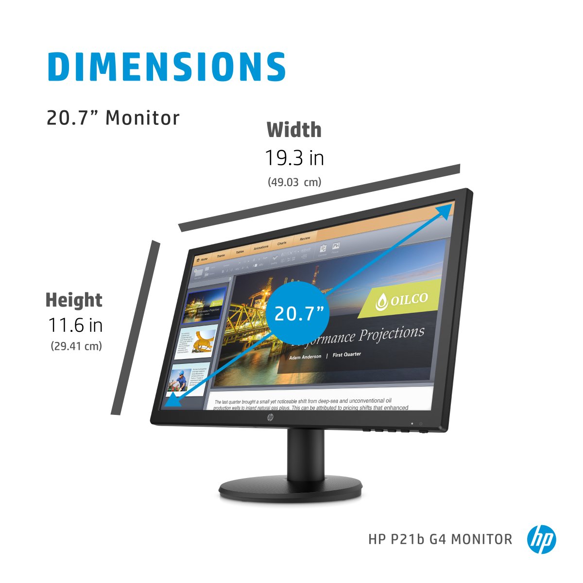 HP P21b G4 computer monitor 52.6 cm (20.7") 1920 x 1080 pixels Full HD LED Black - Image 7