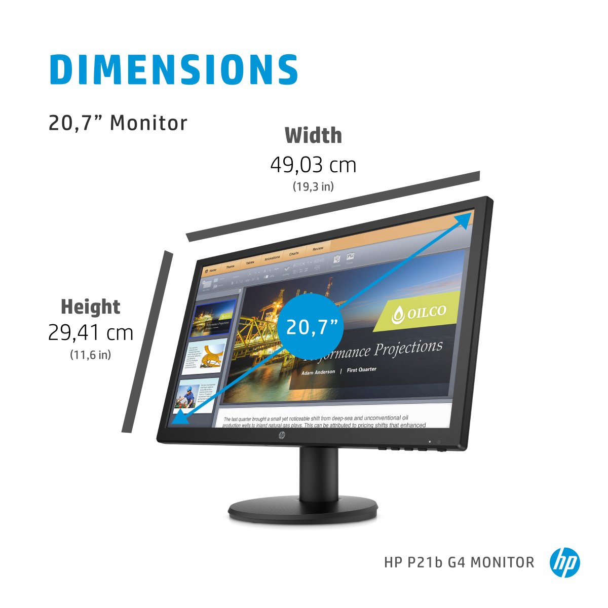 HP P21b G4 computer monitor 52.6 cm (20.7") 1920 x 1080 pixels Full HD LED Black - Image 10