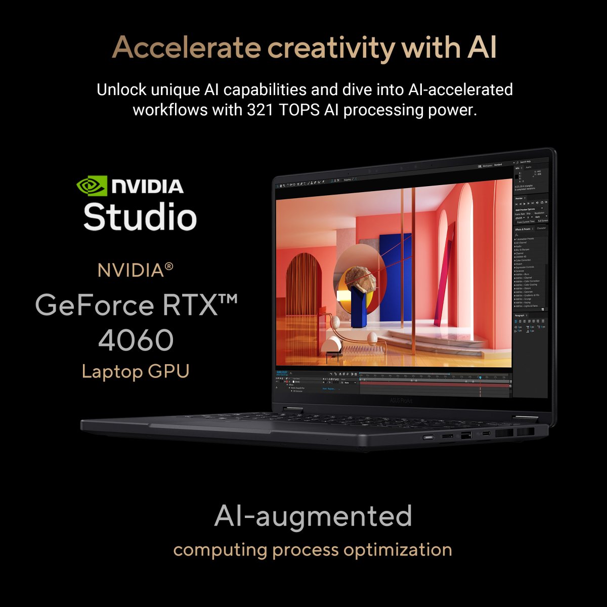 ASUS ProArt PX13 HN7306WV-LX012W Copilot+ PC AMD Ryzen AI 9 HX 370 Hybrid (2-in-1) 33.8 cm (13.3") Touchscreen 3K 24 GB LPDDR5x-SDRAM 1 TB SSD NVIDIA GeForce RTX 4060 Wi-Fi 7 (802.11be) Windows 11 Home Black - Image 7