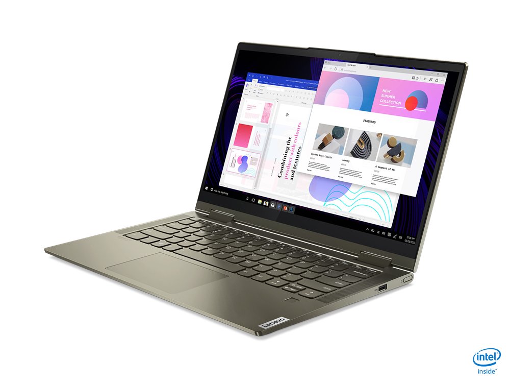 Lenovo Yoga 7 14ITL5 Intel® Core™ i5 i5-1135G7 Hybrid (2-in-1) 35.6 cm (14") Touchscreen Full HD 8 GB DDR4-SDRAM 256 GB SSD Wi-Fi 6 (802.11ax) Windows 10 Home Green