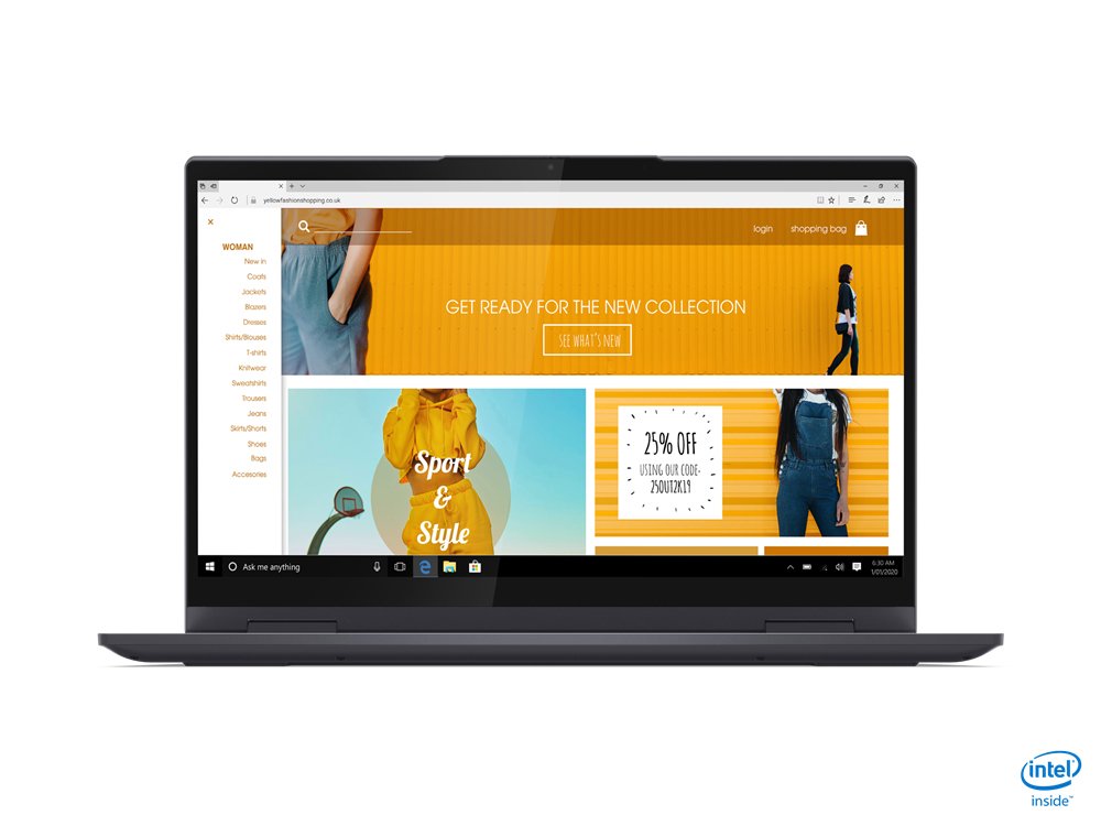 Lenovo Yoga 7 14ITL5 Intel® Core™ i7 i7-1165G7 Hybrid (2-in-1) 35.6 cm (14") Touchscreen Full HD 8 GB DDR4-SDRAM 512 GB SSD Wi-Fi 6 (802.11ax) Windows 11 Home UK English Grey