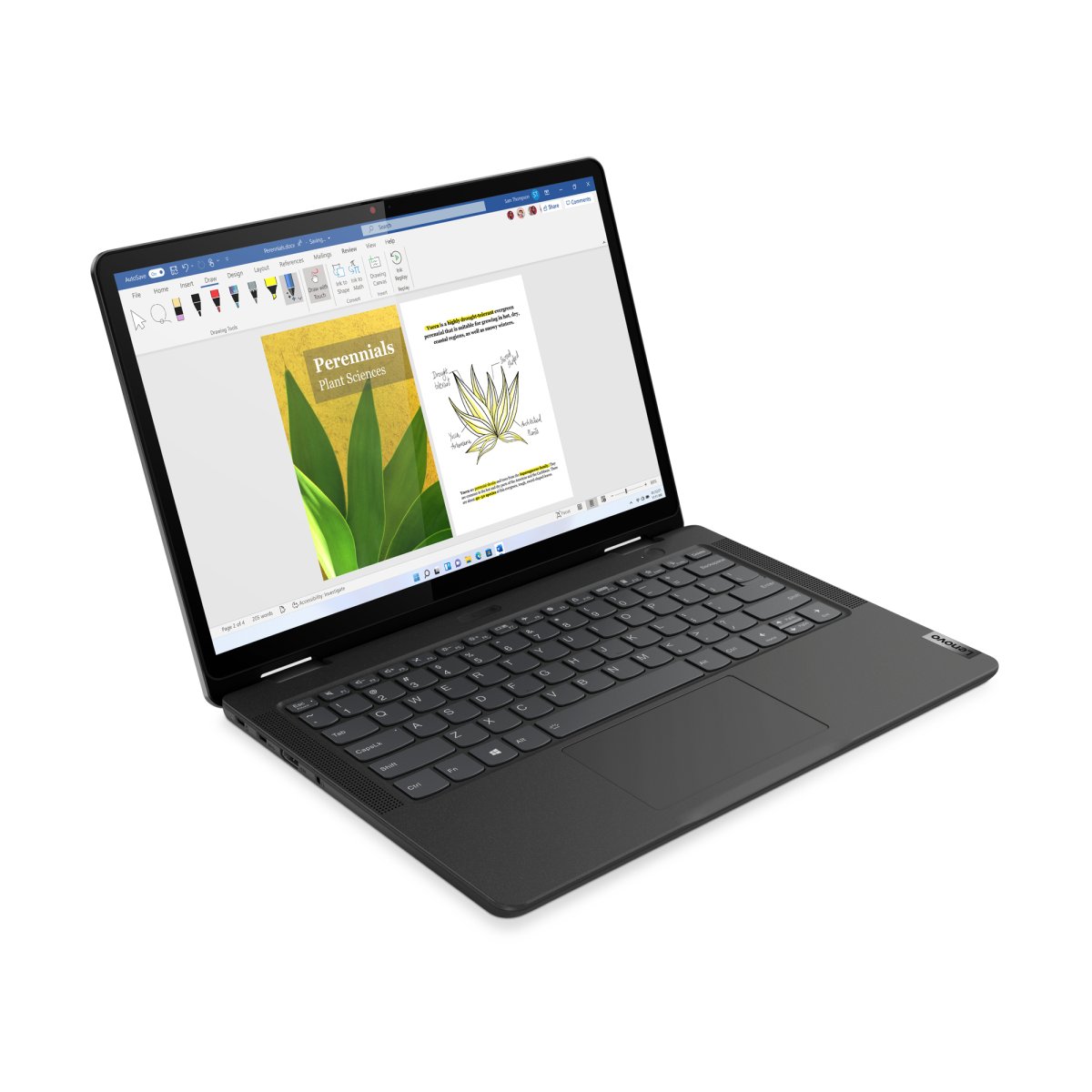 Lenovo Yoga 13w AMD Ryzen™ 5 5625U Hybrid (2-in-1) 33.8 cm (13.3") Touchscreen WUXGA 8 GB DDR4-SDRAM 256 GB SSD Wi-Fi 6 (802.11ax) Windows 11 Pro UK International Black - Image 2