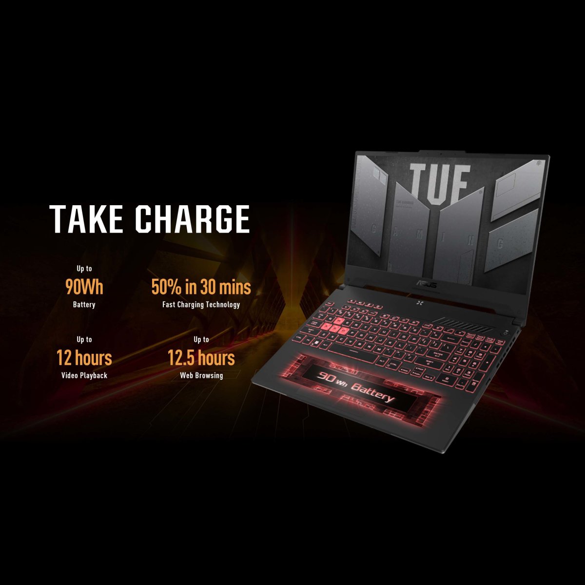 ASUS TUF Gaming A15 FA507RM-HQ019W AMD Ryzen™ 7 6800H Laptop 39.6 cm (15.6") Wide Quad HD 16 GB DDR5-SDRAM 1 TB SSD NVIDIA GeForce RTX 3060 Wi-Fi 6 (802.11ax) Windows 11 Home Grey - Image 16