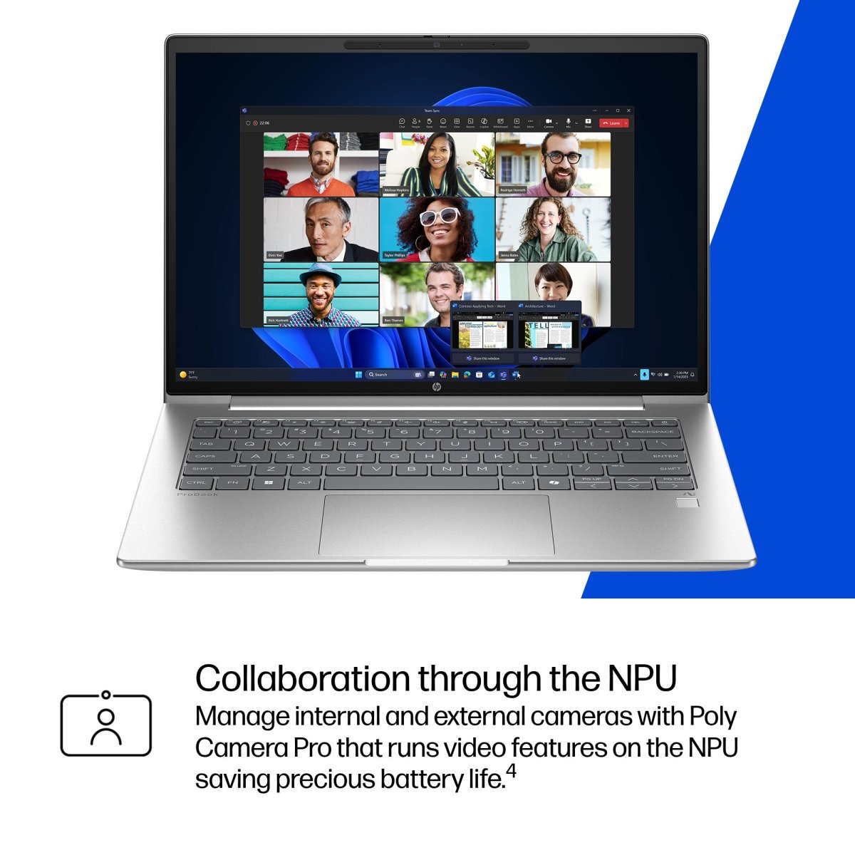 HP ProBook 4 G1q 14-inch WUXGA Snapdragon X X1-26-100 16GB 512GB SSD Windows 11 Pro Copilot+ PC Silver - Image 11