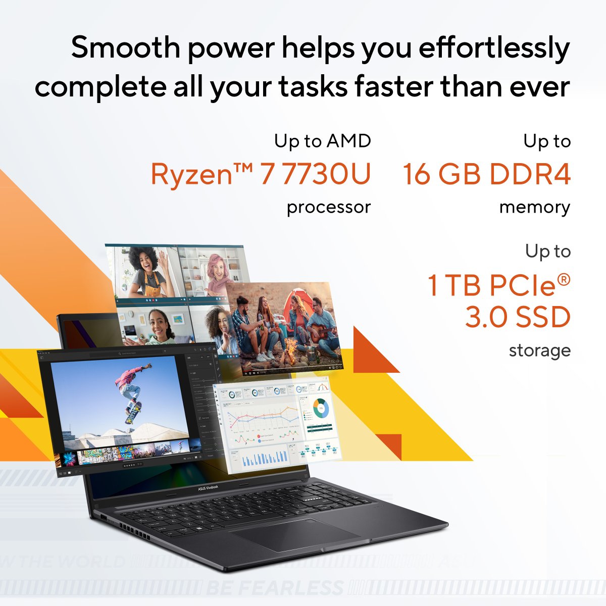 ASUS Vivobook 16 M1605YA-MB456W AMD Ryzen™ 7 7730U Laptop 40.6 cm (16") WUXGA 16 GB DDR4-SDRAM 1 TB SSD Wi-Fi 6E (802.11ax) Windows 11 Home Silver - Image 13