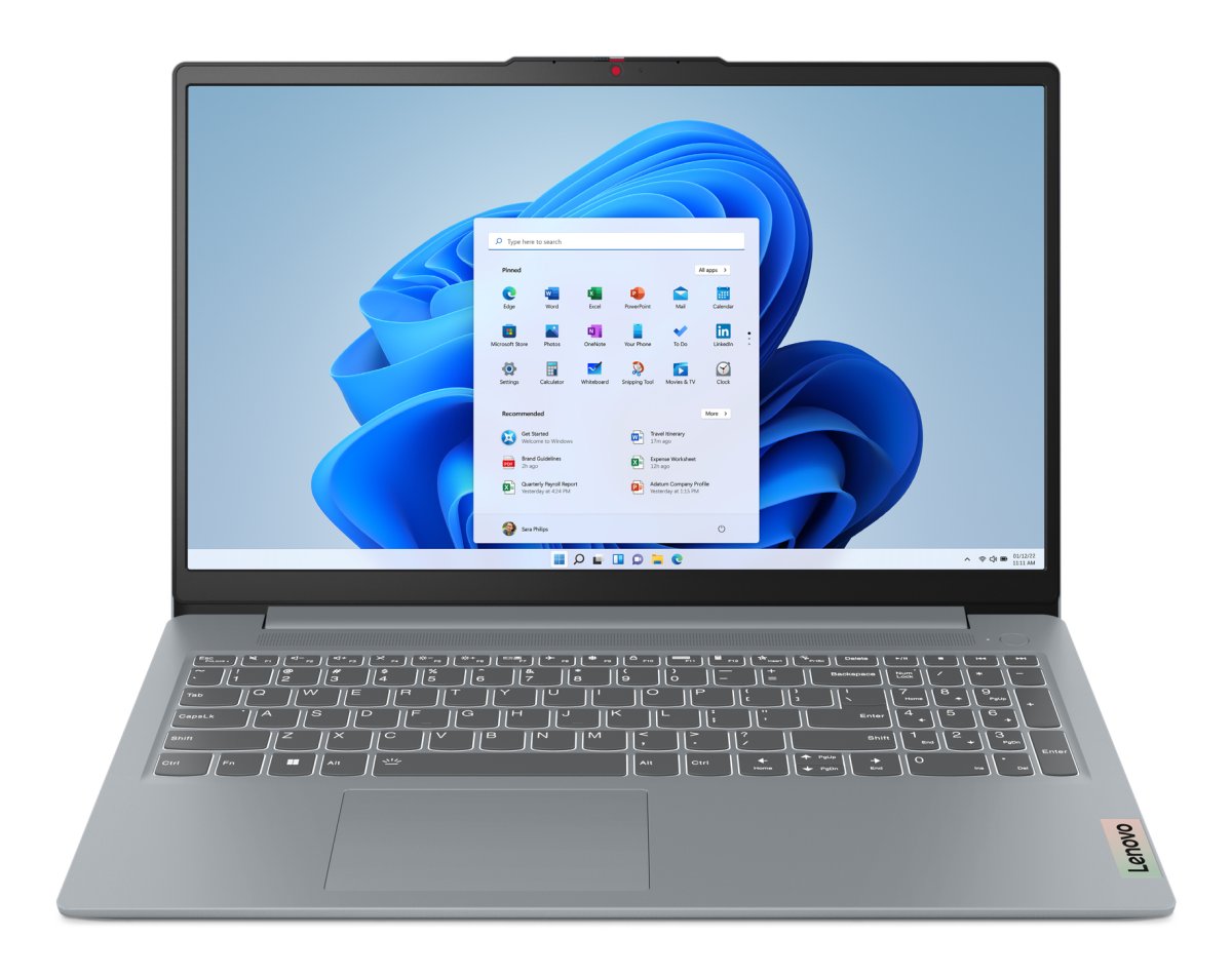 Lenovo IdeaPad Slim 3 15ABR8 AMD Ryzen™ 7 5825U Laptop 39.6 cm (15.6") Full HD 16 GB DDR4-SDRAM 512 GB SSD Wi-Fi 6 (802.11ax) Windows 11 Home English Grey