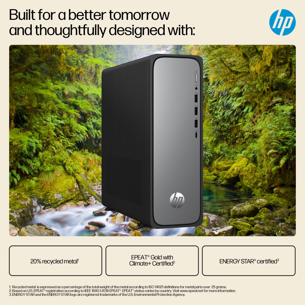 HP OmniDesk Slim S03-0009na Intel® Core™ i5 i5-14400 8 GB DDR5-SDRAM 512 GB SSD Windows 11 Home Tower PC Silver - Image 7