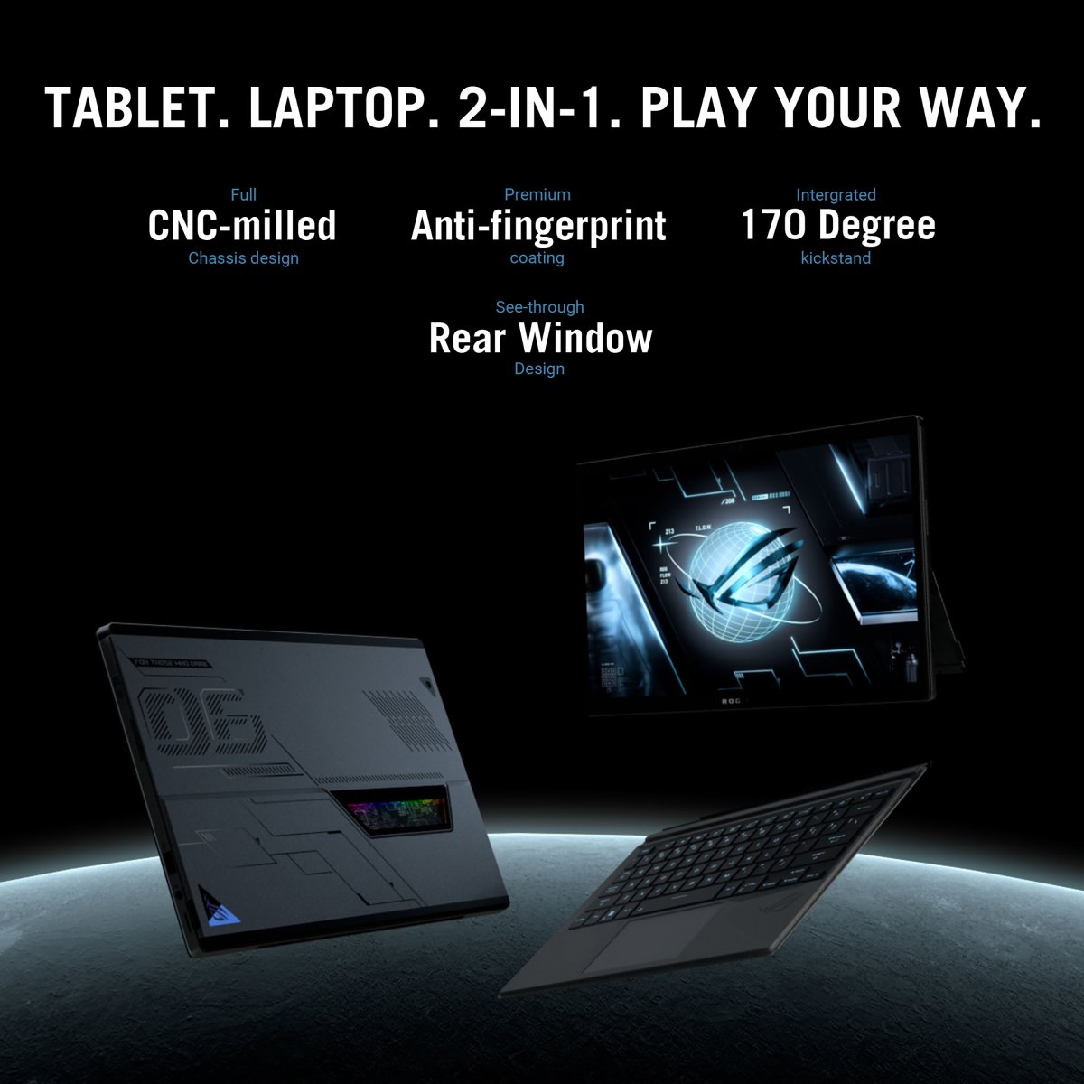 ASUS ROG Flow Z13 GZ301VU-MU001W Intel® Core™ i9 i9-13900H Hybrid (2-in-1) 34 cm (13.4") Touchscreen WQXGA 16 GB LPDDR5-SDRAM 1 TB SSD NVIDIA GeForce RTX 4050 Wi-Fi 6E (802.11ax) Windows 11 Home Black - Image 7