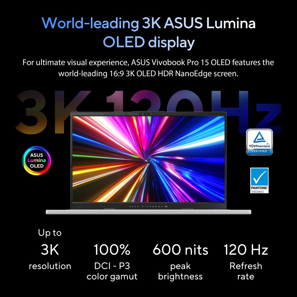 ASUS Vivobook Pro 15 OLED N6506MV-MA026W Intel Core Ultra 9 185H Laptop 39.6 cm (15.6") 3K 16 GB DDR5-SDRAM 1 TB SSD NVIDIA GeForce RTX 4060 Wi-Fi 6E (802.11ax) Windows 11 Home Grey - Image 4
