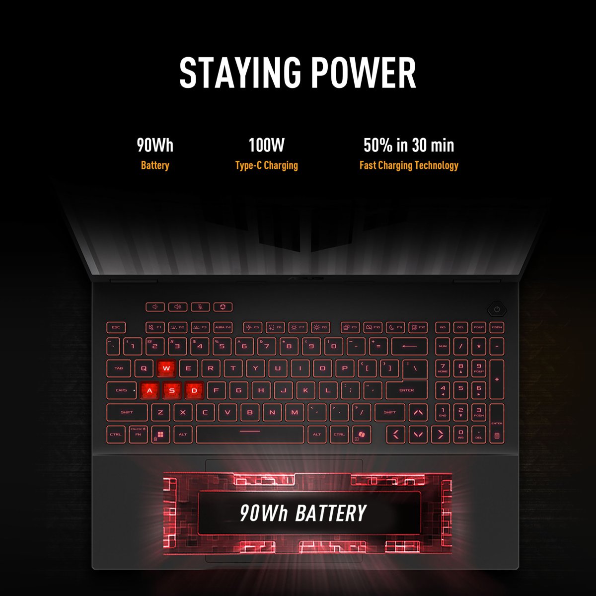 ASUS TUF Gaming A16 FA608UP-RV003W AMD Ryzen™ 7 260 Laptop 40.6 cm (16") WUXGA 16 GB DDR5-SDRAM 1 TB SSD NVIDIA GeForce RTX 5070 Wi-Fi 6E (802.11ax) Windows 11 Home Grey - Image 12