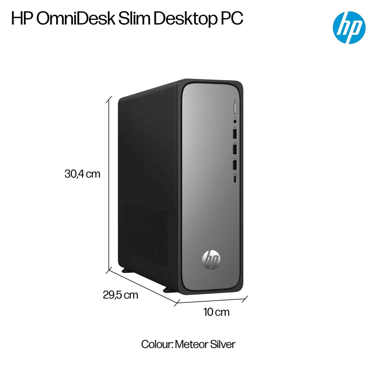 HP OmniDesk Slim S03-0009na Intel® Core™ i5 i5-14400 8 GB DDR5-SDRAM 512 GB SSD Windows 11 Home Tower PC Silver - Image 6