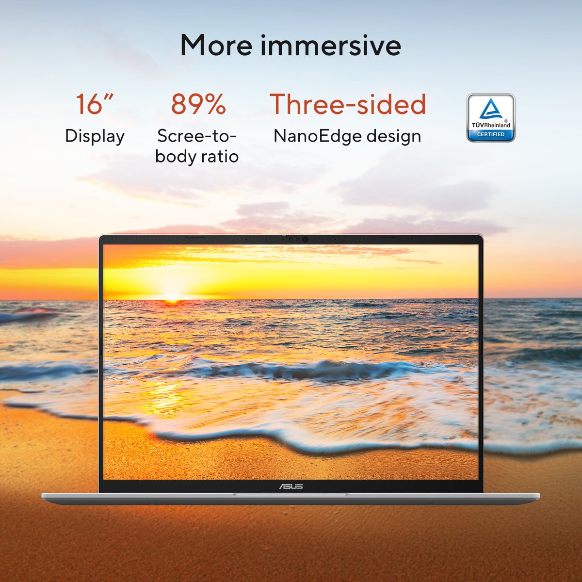 ASUS Vivobook 16 M1607KA-MB148W Copilot+ PC AMD Ryzen™ AI 5 340 Laptop 40.6 cm (16") WUXGA 16 GB DDR5-SDRAM 512 GB SSD Wi-Fi 6 (802.11ax) Windows 11 Home Blue - Image 12