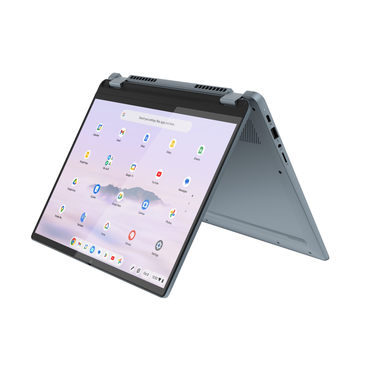Lenovo IdeaPad Flex 5 Chrome 14IAU7 (Plus) Intel® Core™ i3 i3-1315U Chromebook 35.6 cm (14") Touchscreen WUXGA 8 GB LPDDR4x-SDRAM 256 GB SSD Wi-Fi 6E (802.11ax) ChromeOS UK English Blue - Image 8