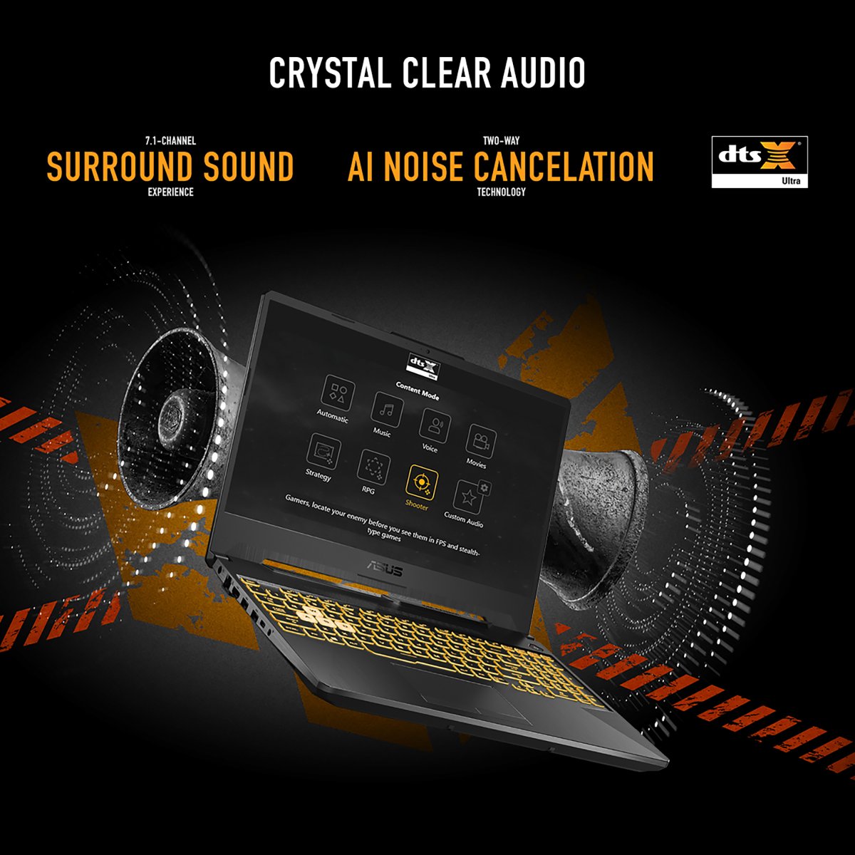 ASUS TUF Gaming A15 FA506NF-HN003W AMD Ryzen™ 5 7535HS Laptop 39.6 cm (15.6") Full HD 8 GB DDR5-SDRAM 512 GB SSD NVIDIA GeForce RTX 2050 Wi-Fi 6 (802.11ax) Windows 11 Home Black - Image 12